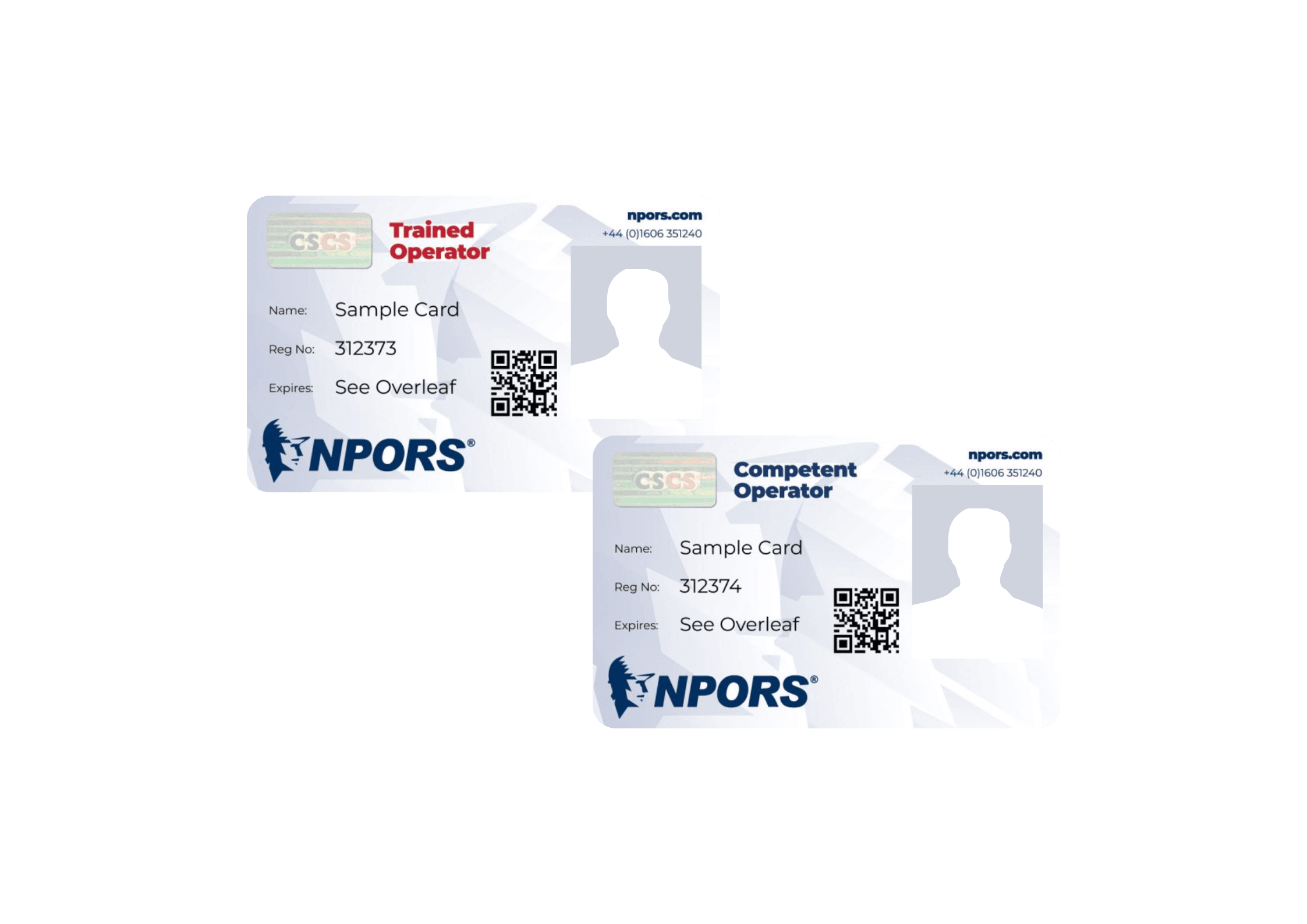 Red and Blue NPORS Cards
