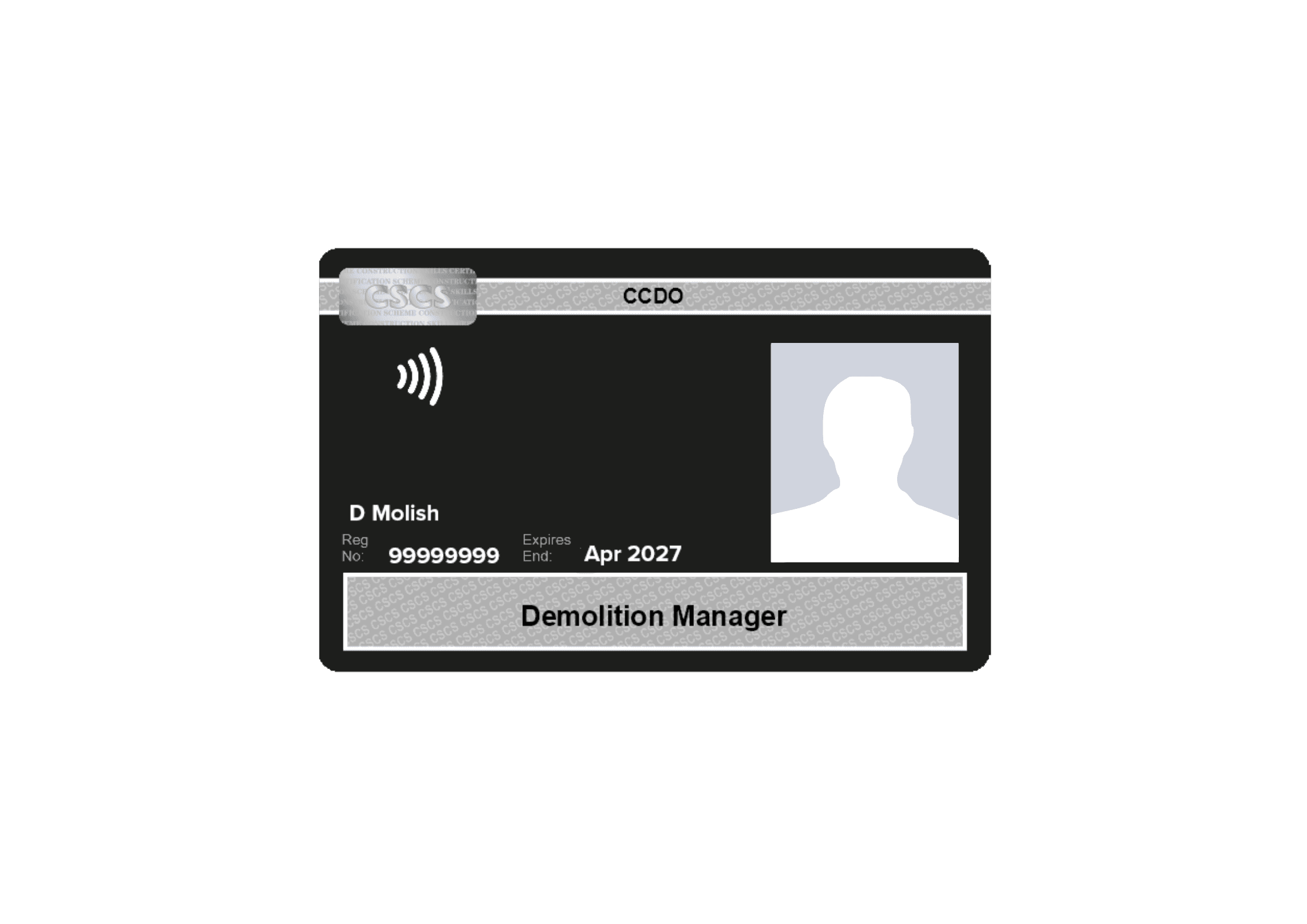 CCDO Black Card for Demolition Managers